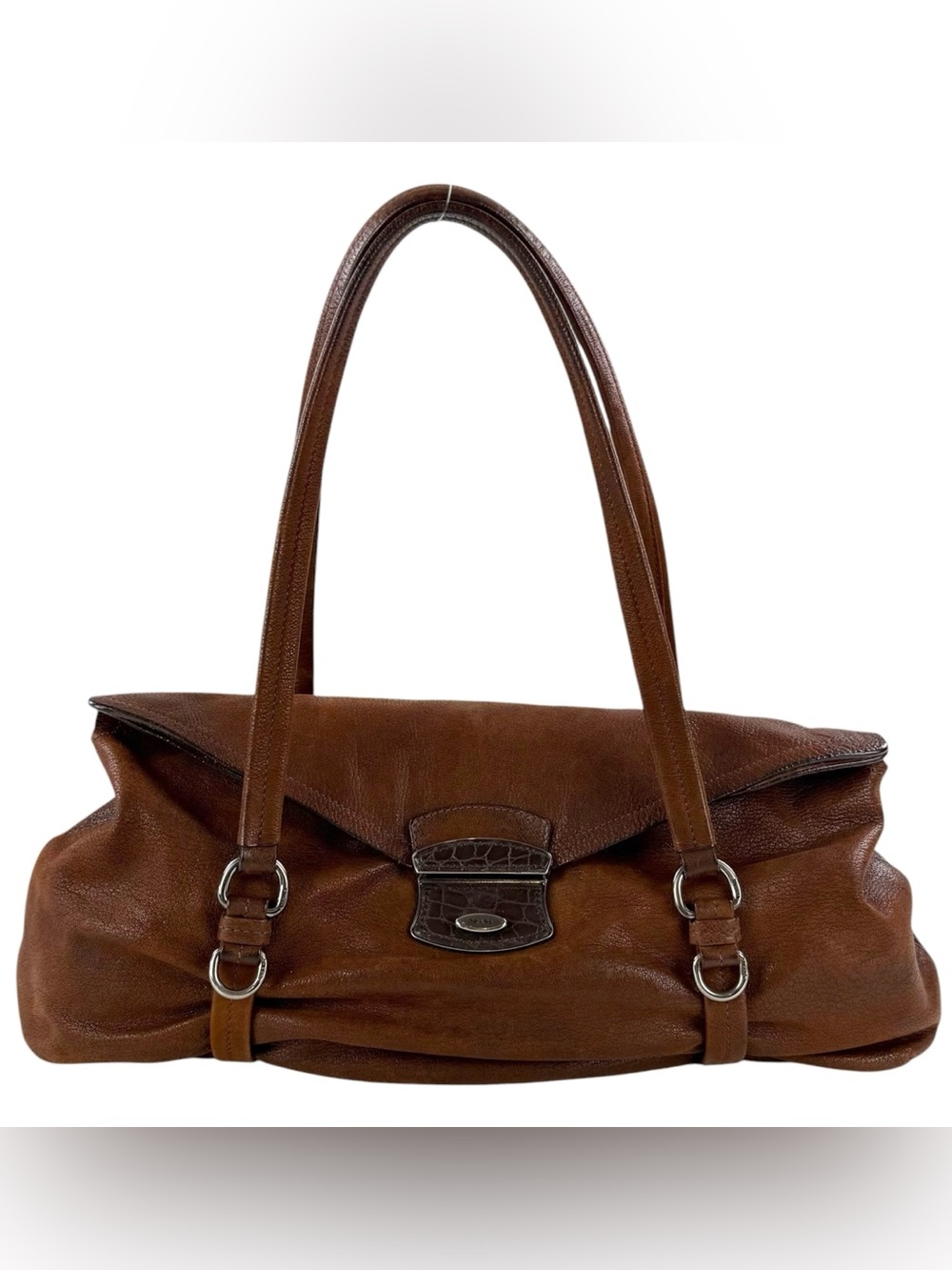 Prada Antic Easy Flap Leather Shoulder Bag